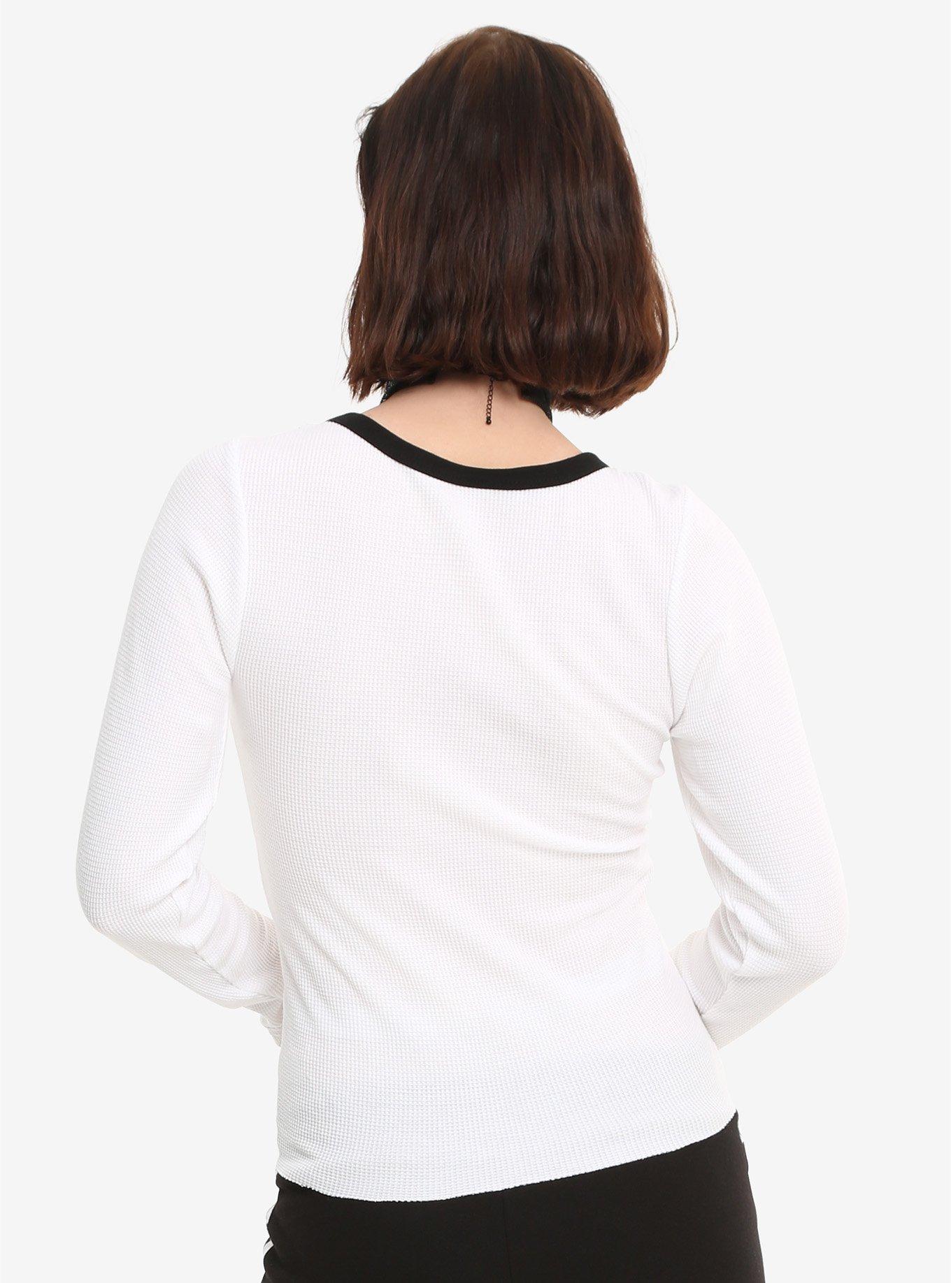 Rainbow Checkered Girls Long-Sleeve Thermal Top, , alternate