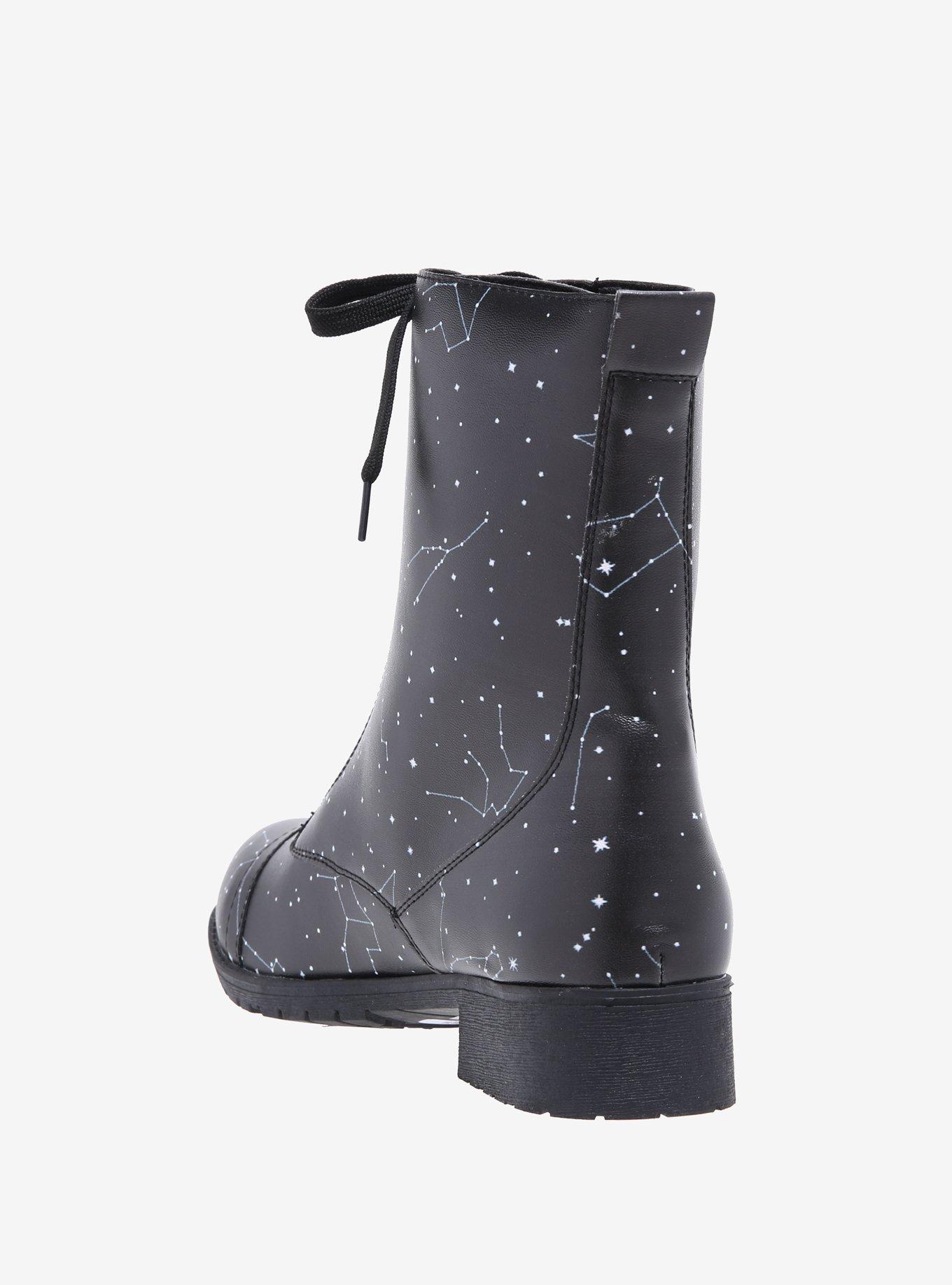 Constellation Print Combat Boots, , alternate