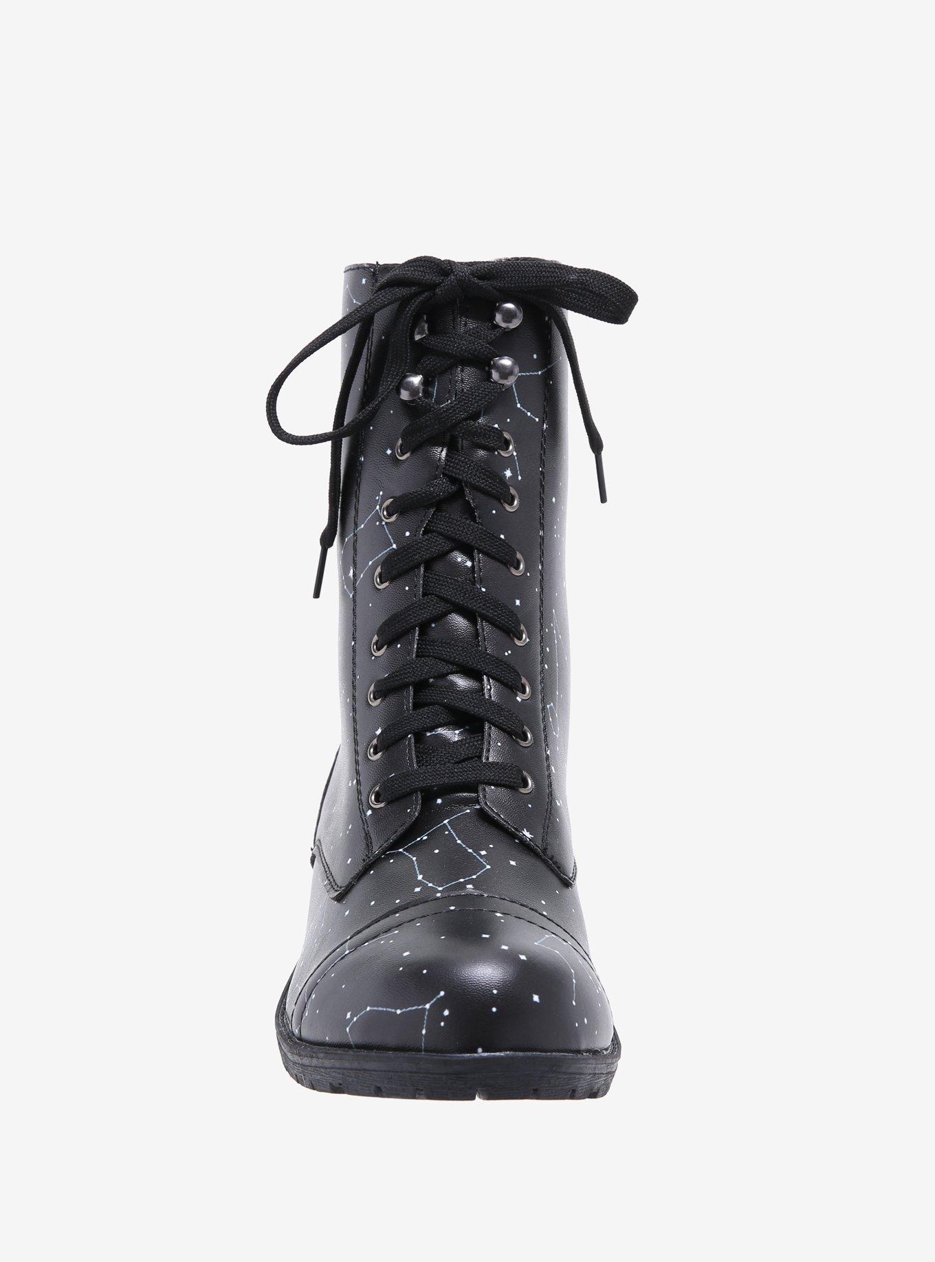 Constellation Print Combat Boots, , alternate
