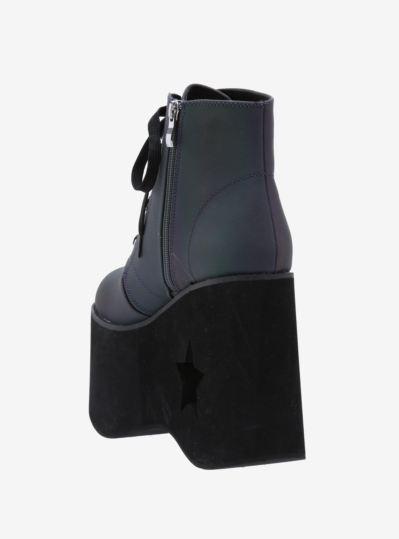 Iridescent Star & Moon Cutout Booties, , alternate