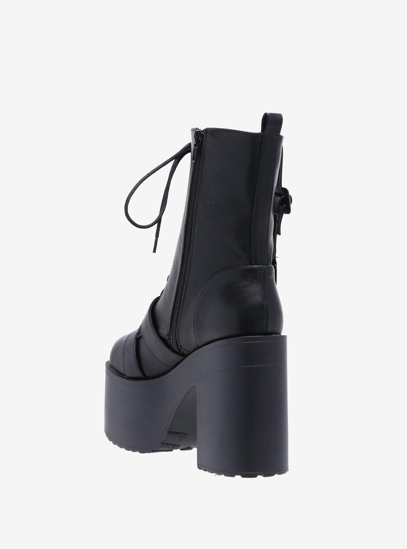 Multi-Buckle Platform Boots, , alternate