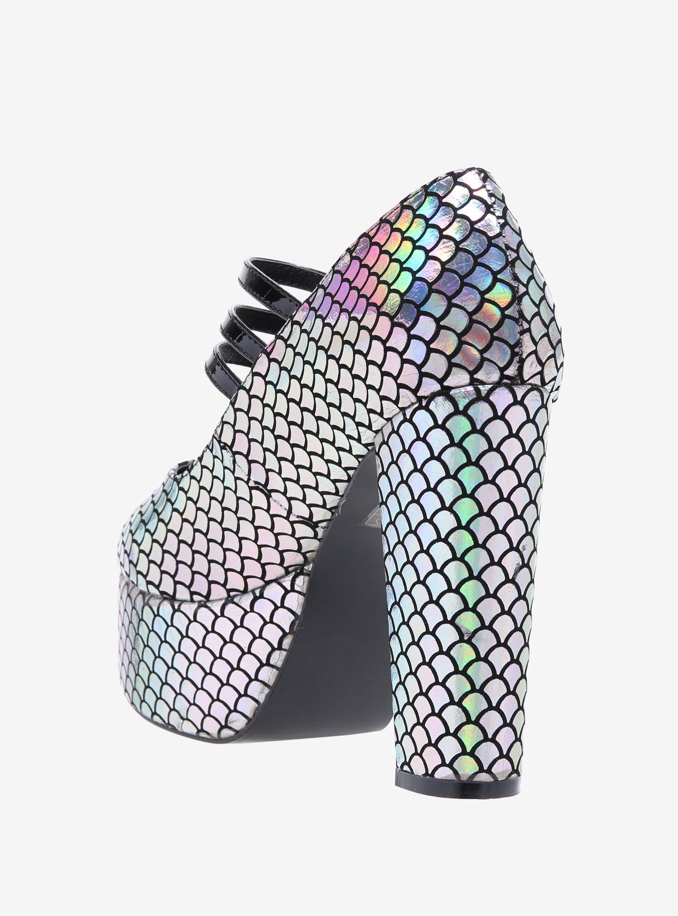 Holographic Mermaid Platform Heel, , alternate