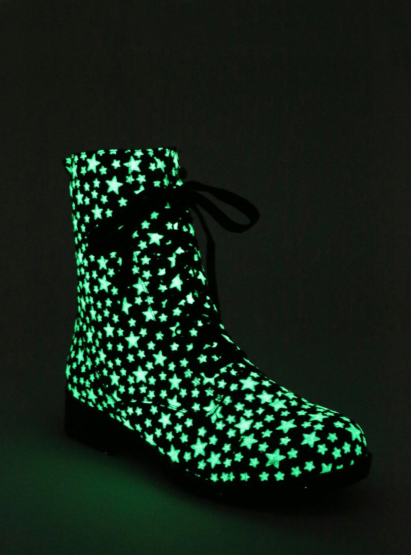 Glow-In-The-Dark Star Combat Boots, , alternate
