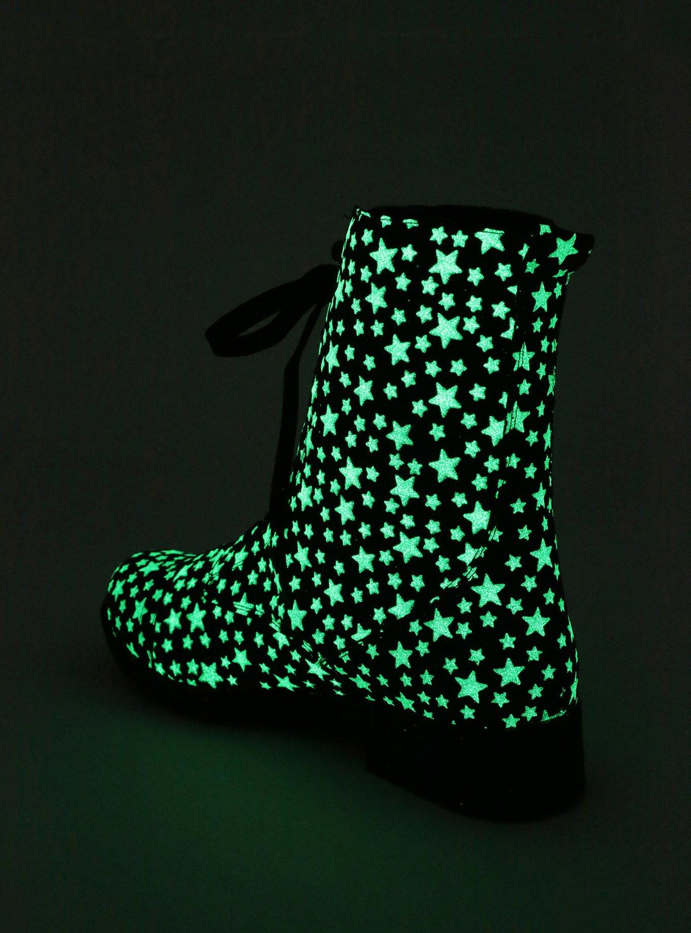 Glow-In-The-Dark Star Combat Boots, , alternate
