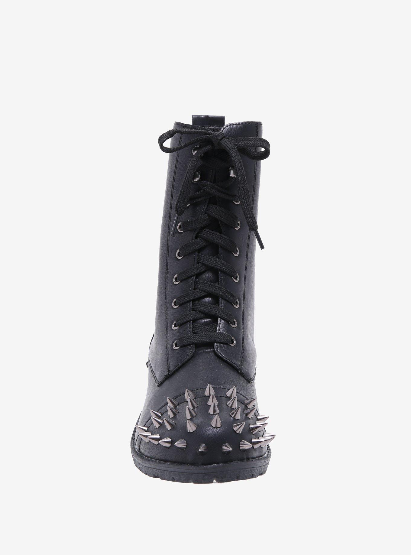 Spiked Toe Combat Boots | Hot Topic