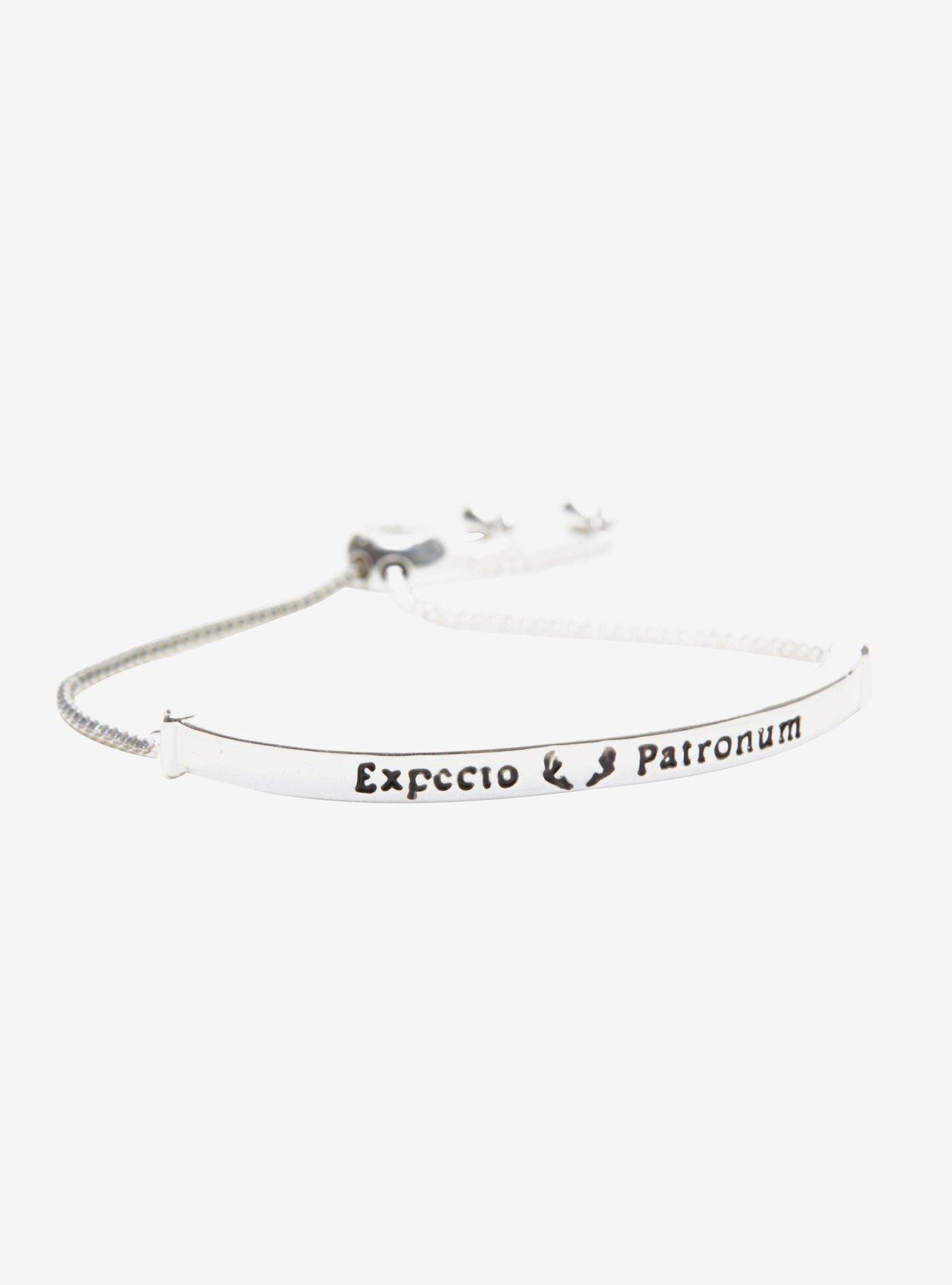 Harry Potter Expecto Patronum Adjustable Bar Bracelet - BoxLunch Exclusive, , alternate