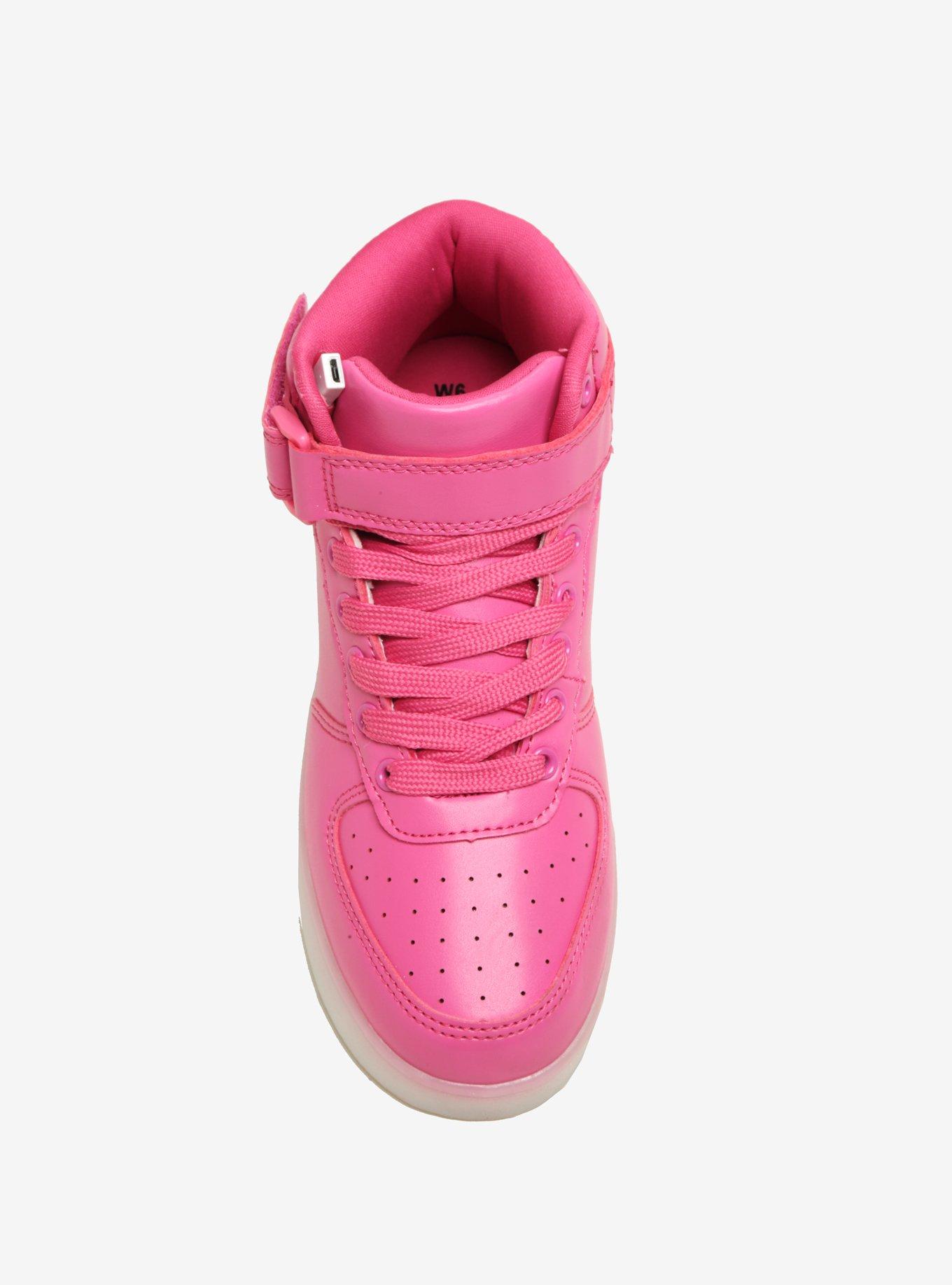 Pink Light-Up Hi-Top Sneakers, MULTI, alternate