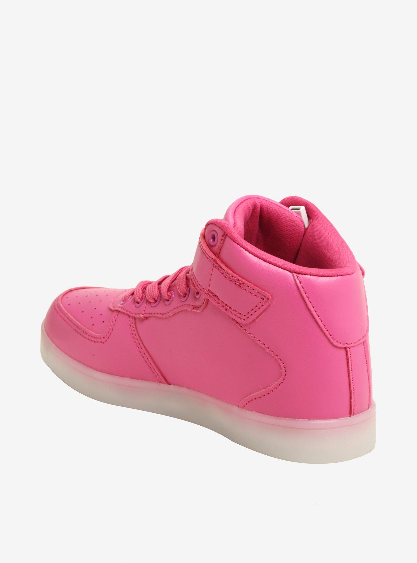 Pink Light-Up Hi-Top Sneakers, MULTI, alternate