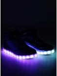 Blue Metallic Light-Up Hi-Top Sneakers, , alternate
