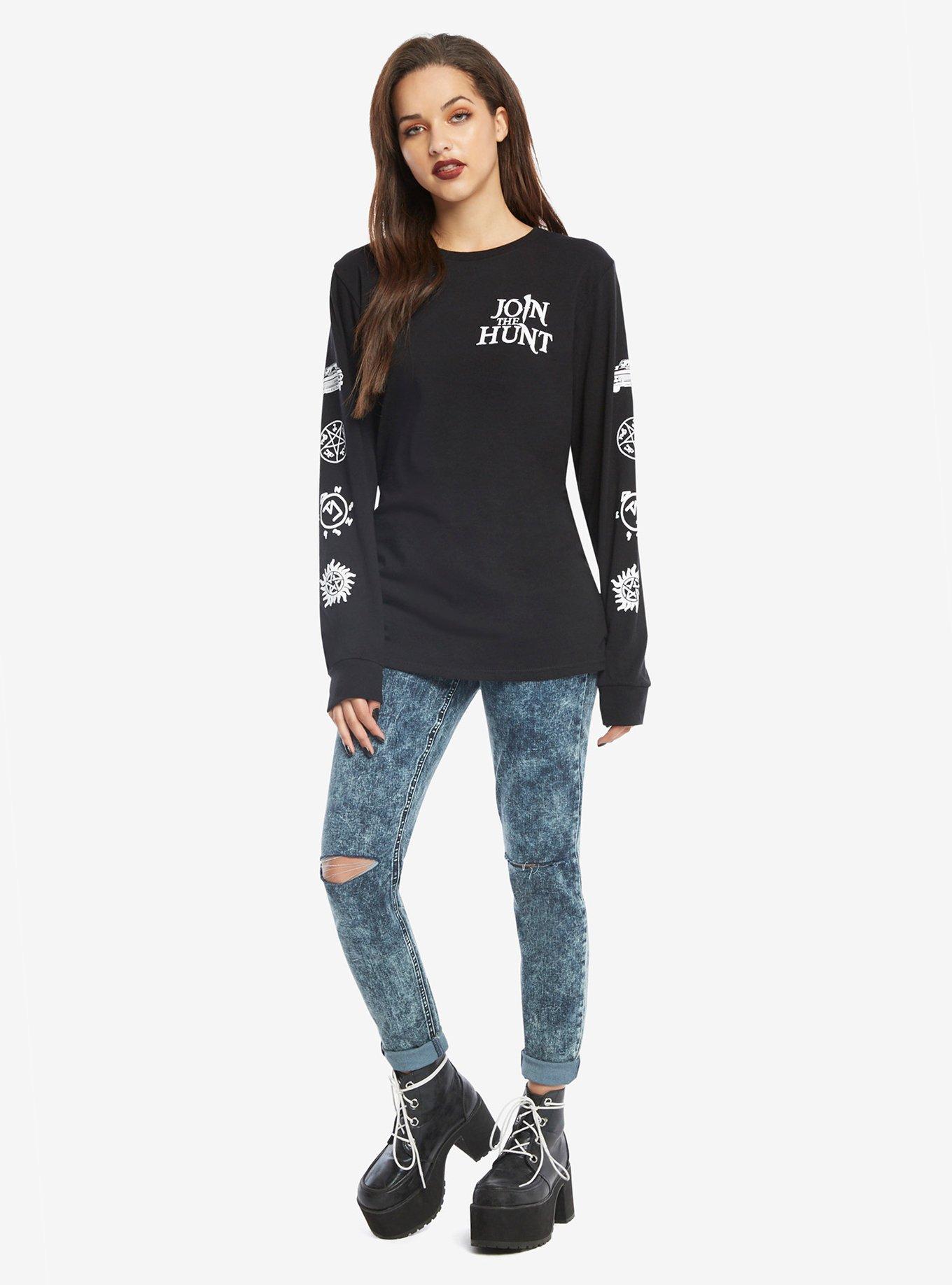 Supernatural Join The Hunt Girls Long-Sleeve T-Shirt, , alternate