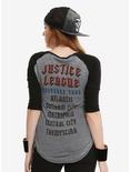 DC Comics Justice League Tour Girls Raglan, , alternate