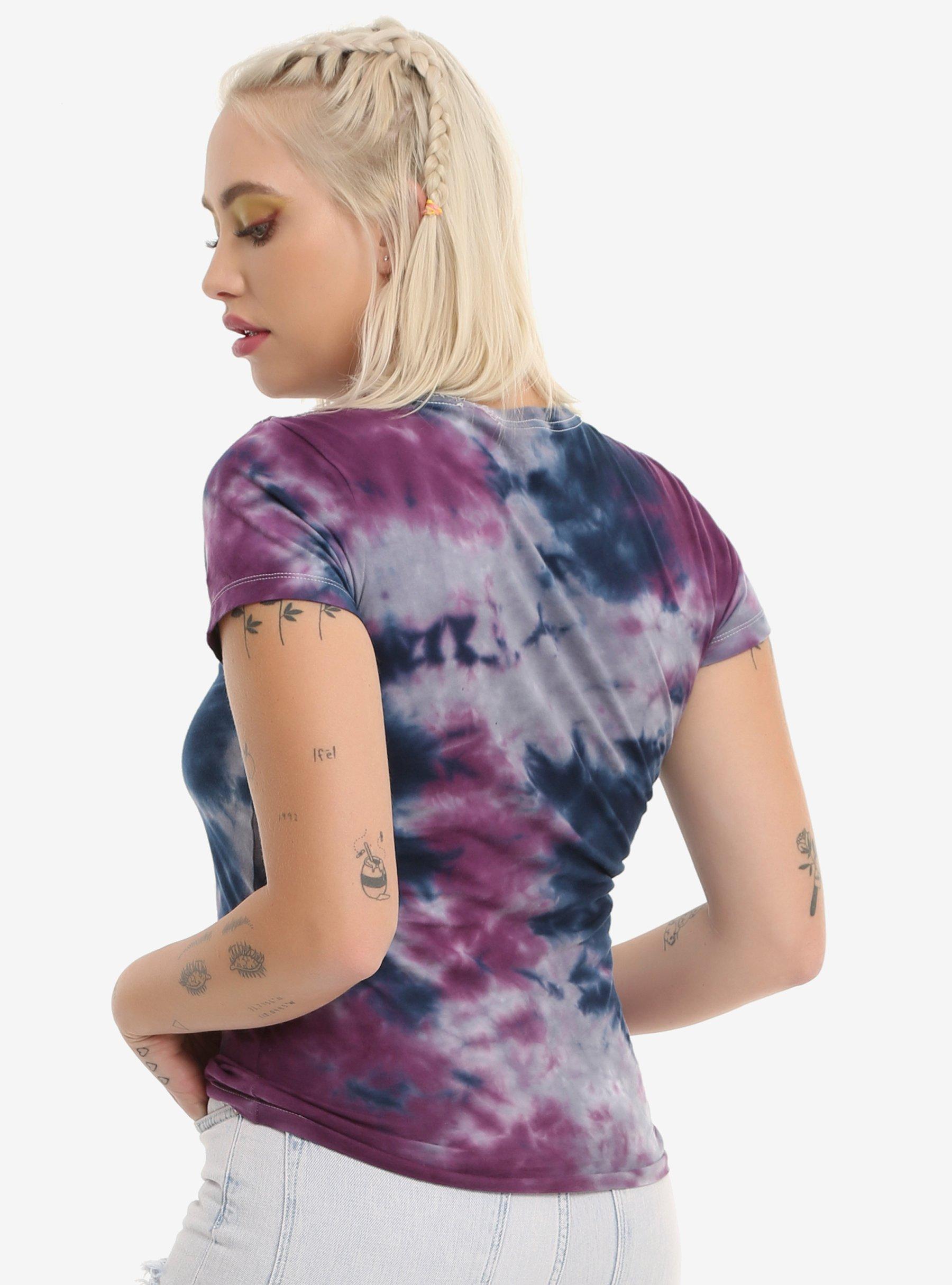 Lisa Frank Kitties & Shoe Tie Dye Girls T-Shirt, , alternate