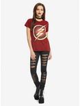 DC Comics The Flash Logo Mineral Wash Girls T-Shirt, , alternate