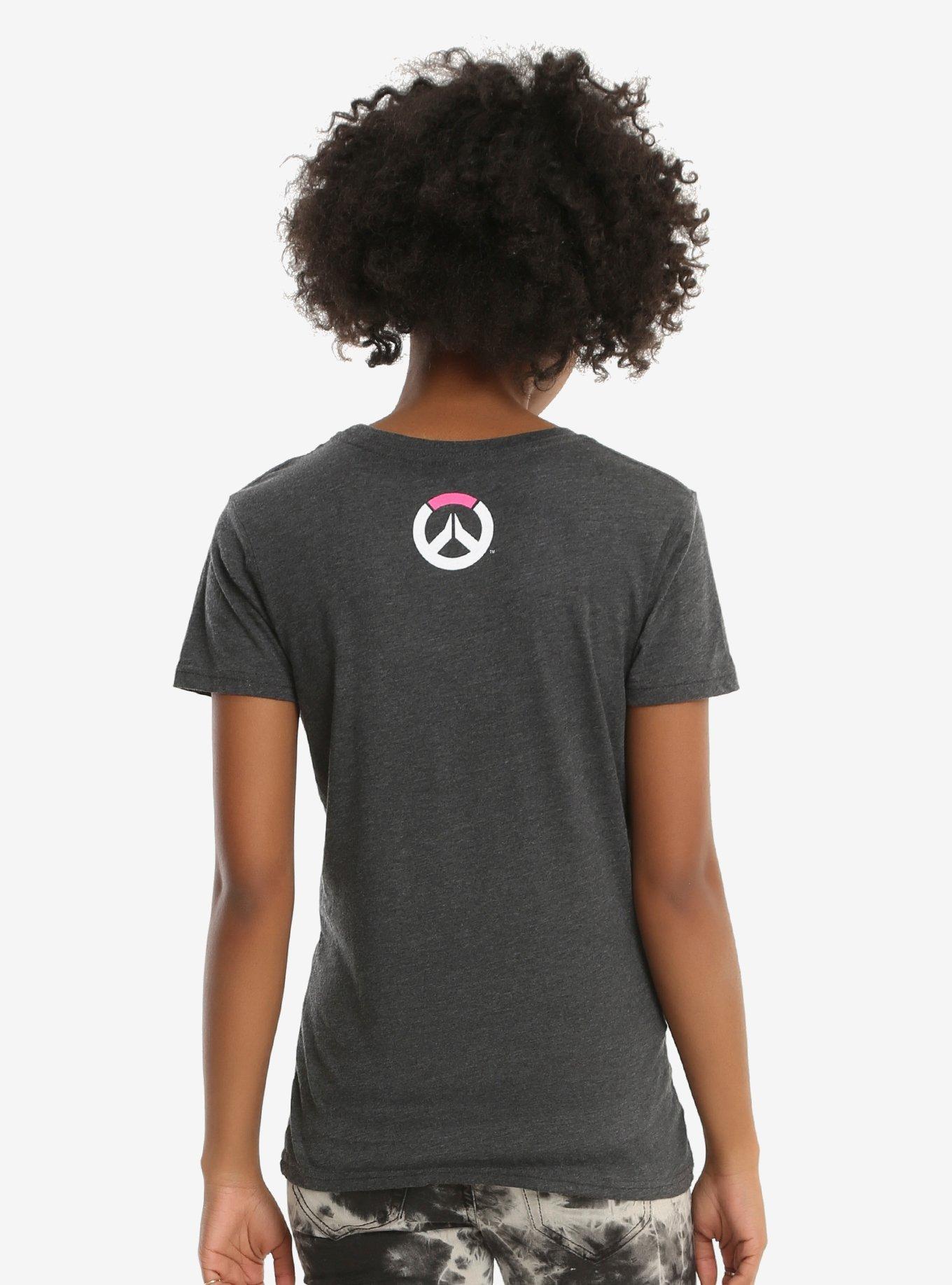 Overwatch D.Va Spray Stencil Girls T-Shirt, , alternate