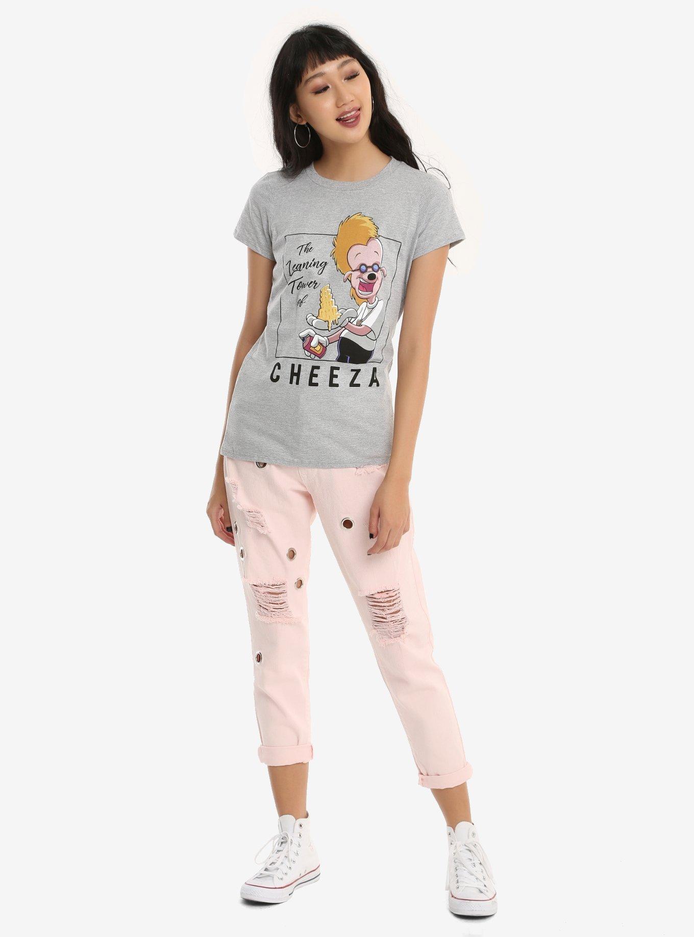 Disney A Goofy Movie Leaning Tower Of Cheeza Girls T-Shirt, GREY, alternate