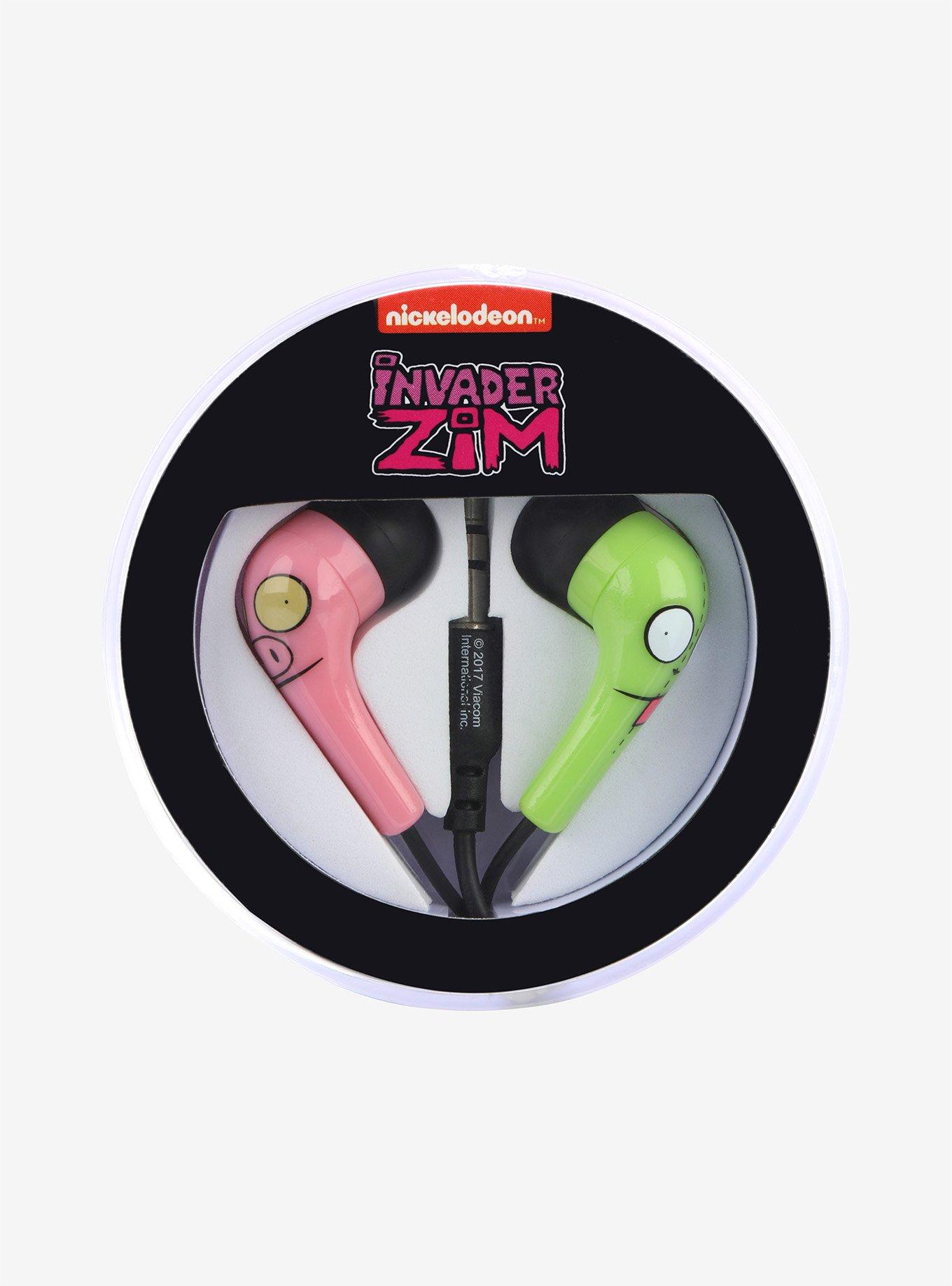 Invader Zim Gir And Piggy Face Earbuds, , alternate