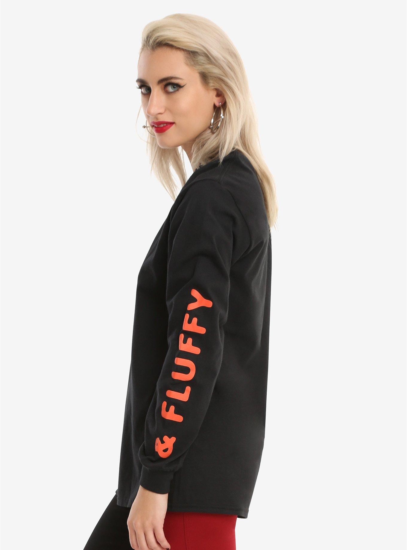 Disney Lilo & Stitch Cute & Fluffy Girls Long-Sleeve T-Shirt, BLACK, alternate