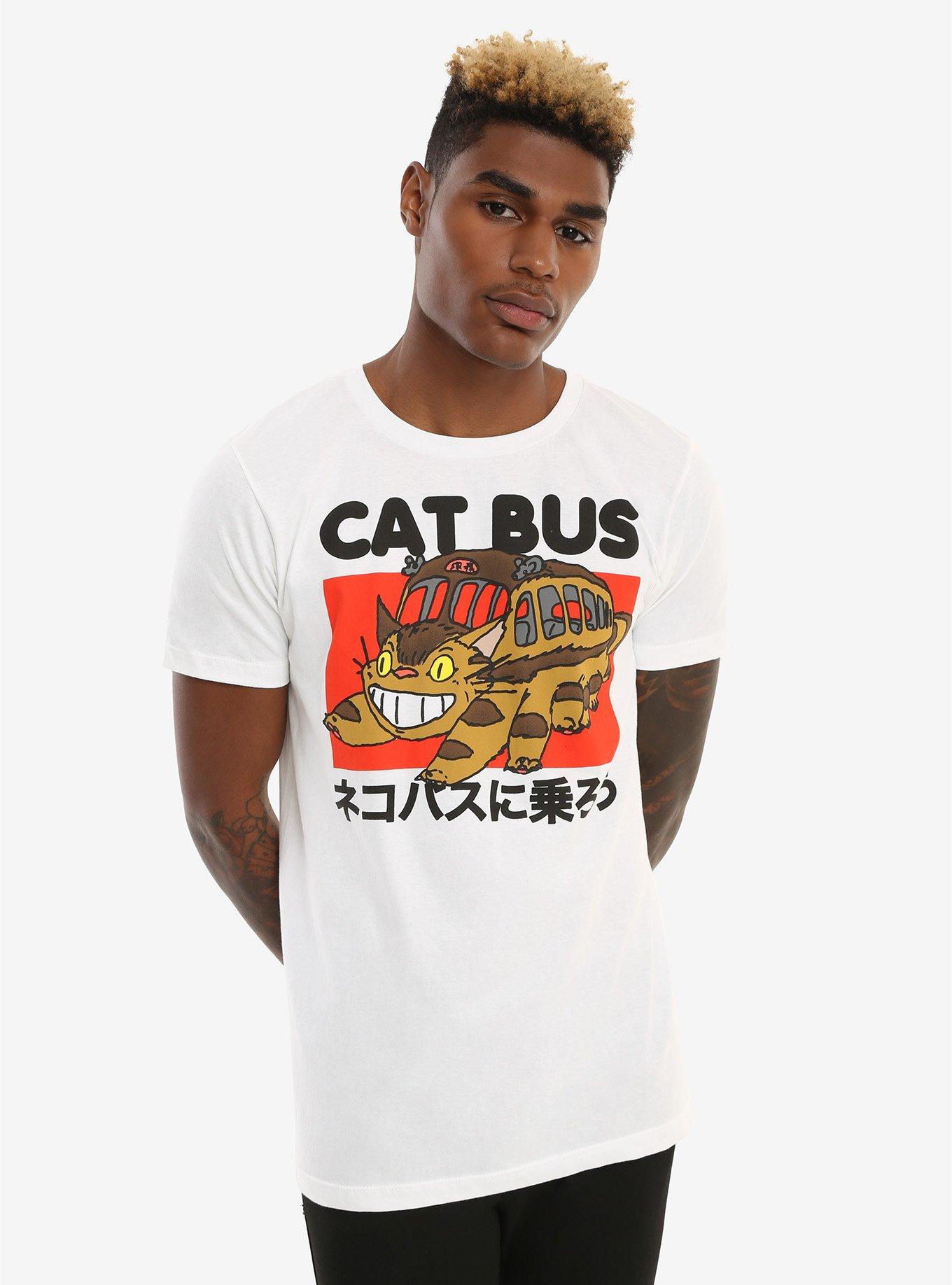 Studio Ghibli My Neighbor Totoro Catbus T-Shirt, WHITE, alternate