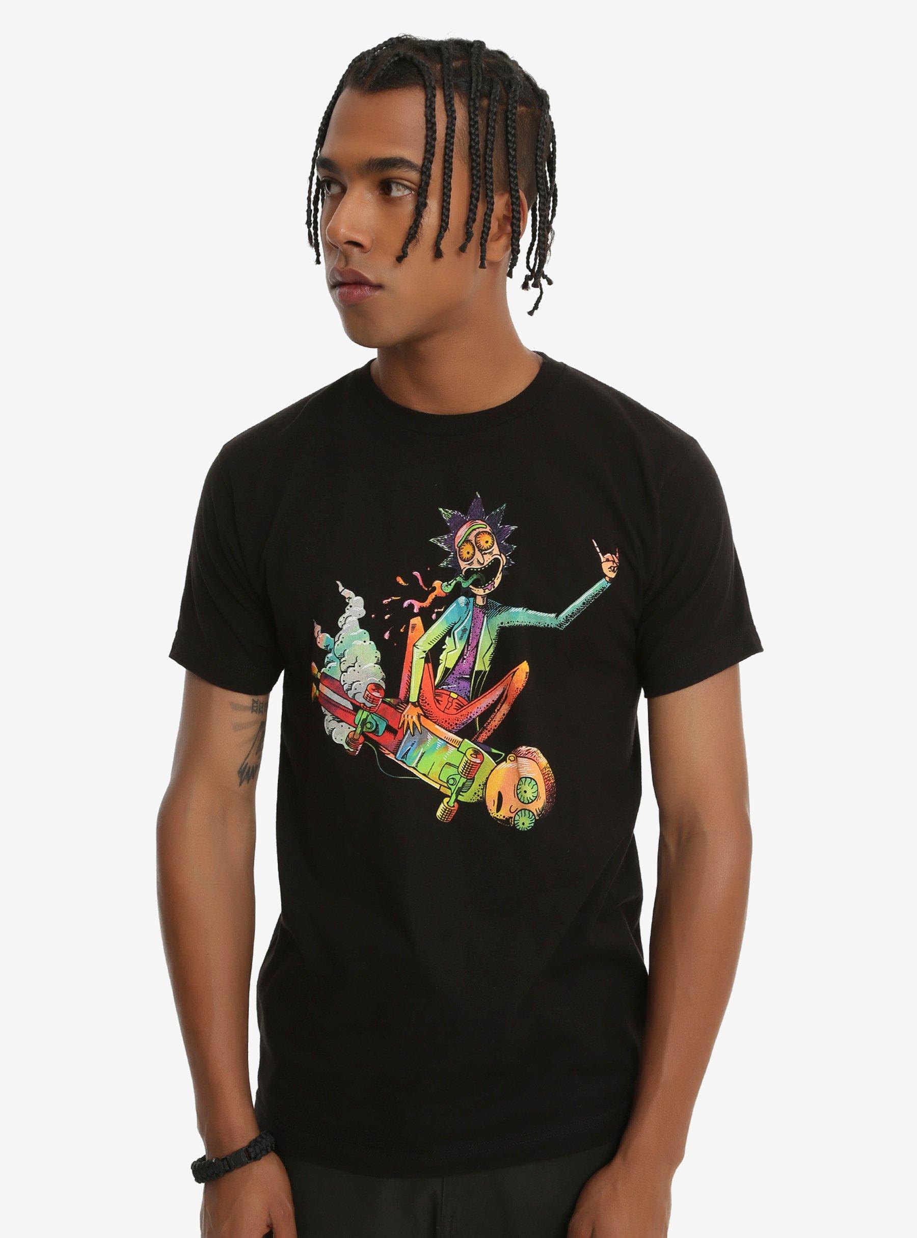 Rick And Morty Skateboard T-Shirt Hot Topic Exclusive, , alternate