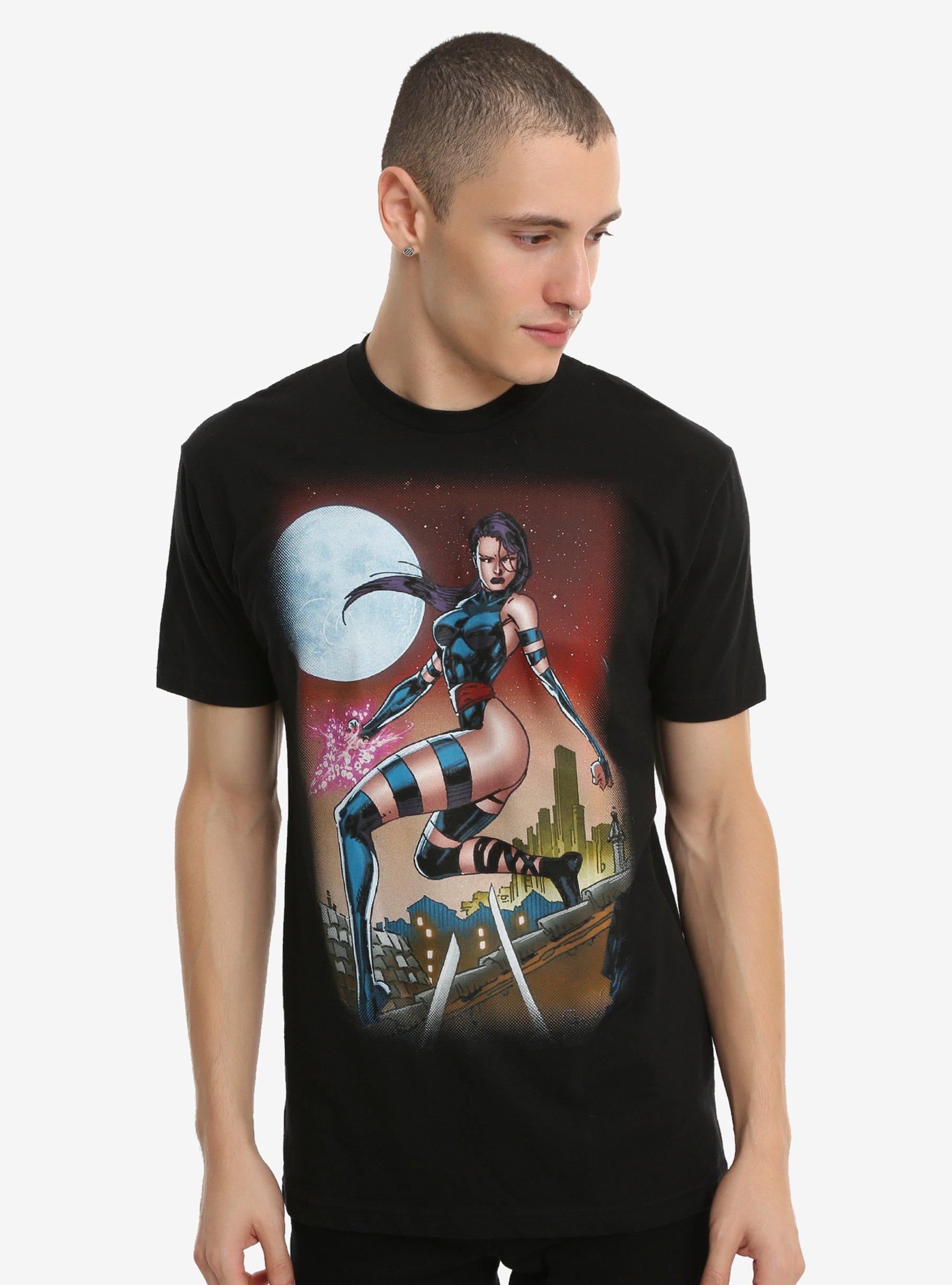 Marvel X-Men Psylocke T-Shirt, NAVY, alternate