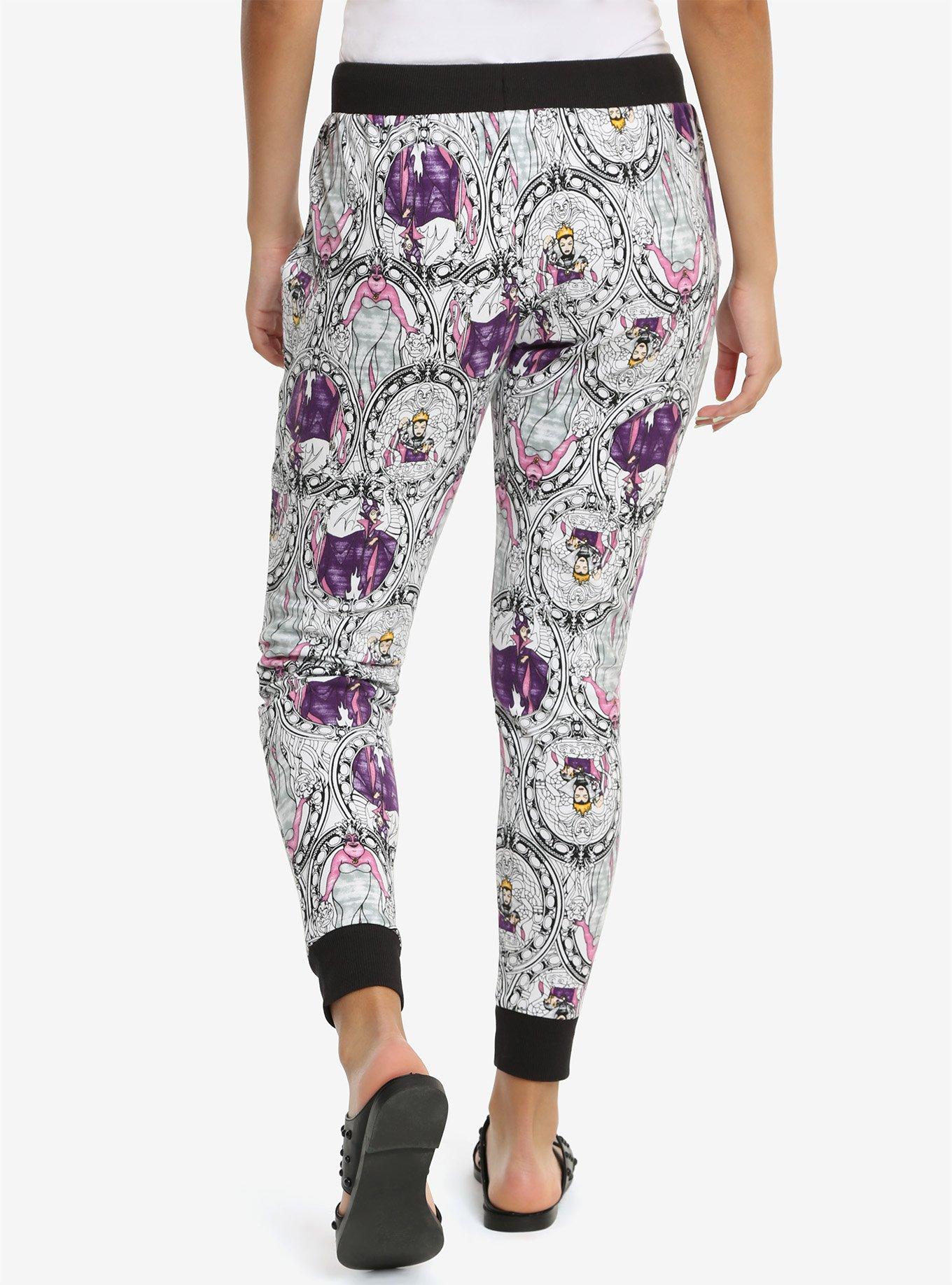 Disney Villains Stained Glass Print Joggers, , alternate