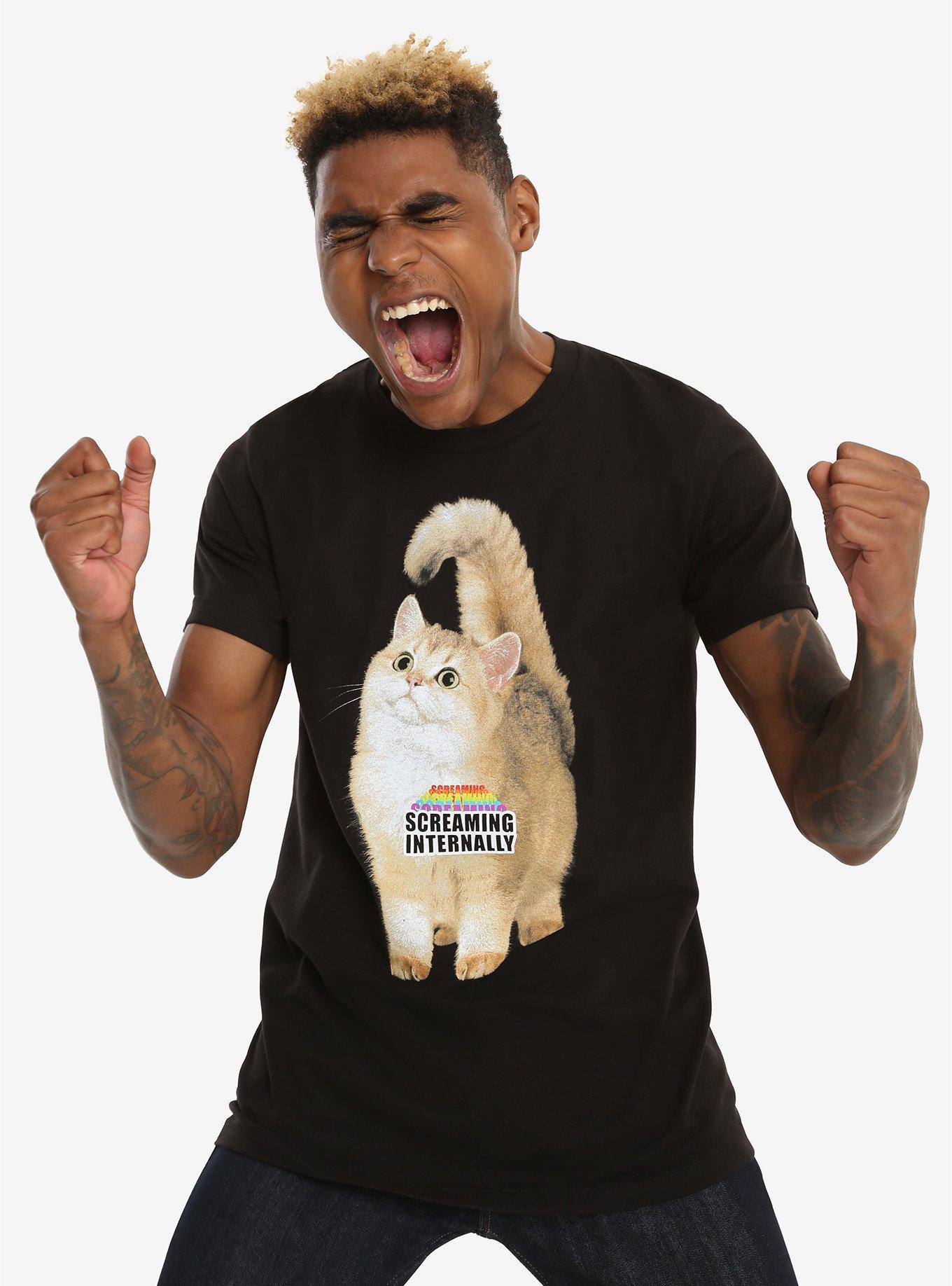 Cat Screaming Internally T-Shirt, , alternate