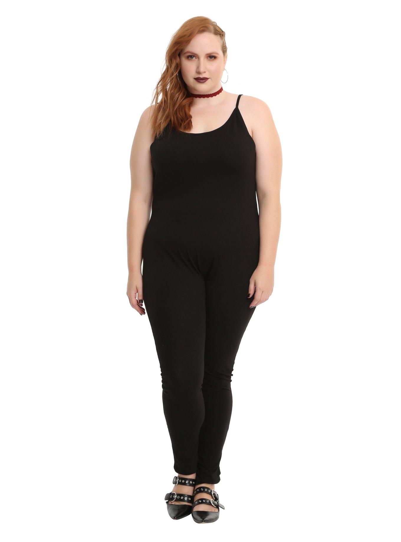 Black Catsuit Plus Size, , alternate