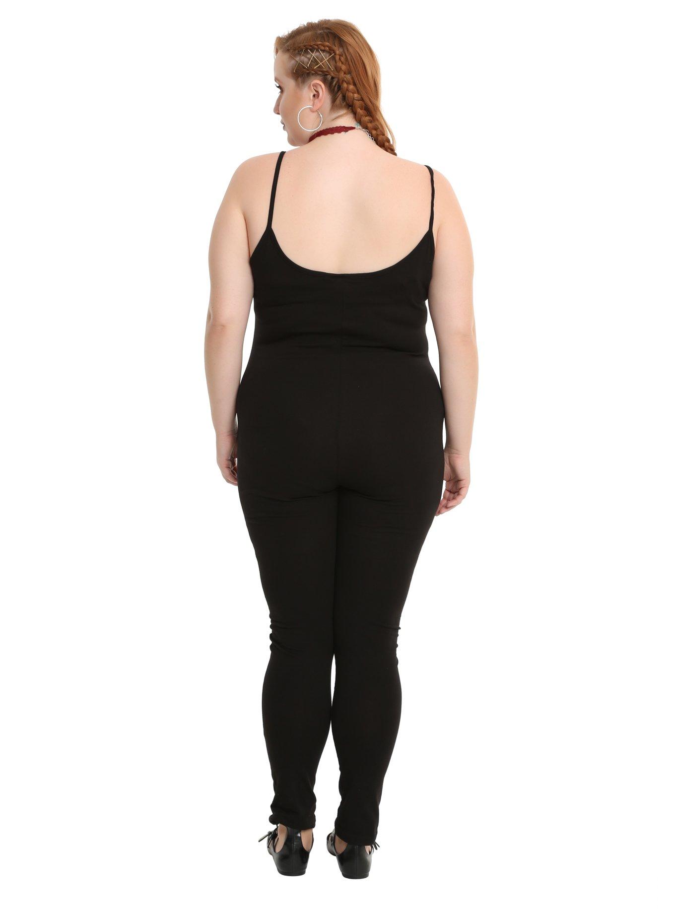 Black Catsuit Plus Size, , alternate