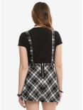 Tripp Black & White Plaid Suspender Skirt, , alternate
