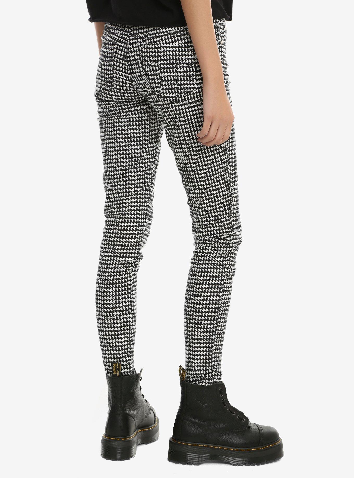 Tripp Black & White Houndstooth Skinny Jeans, , alternate