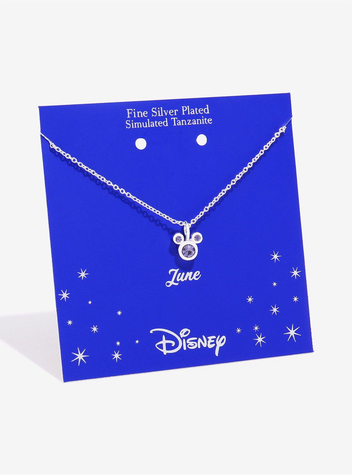 Disney Mickey Mouse June Tanzanite Birthstone Necklace, , alternate