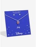 Disney Mickey Mouse July Ruby Birthstone Necklace, , alternate