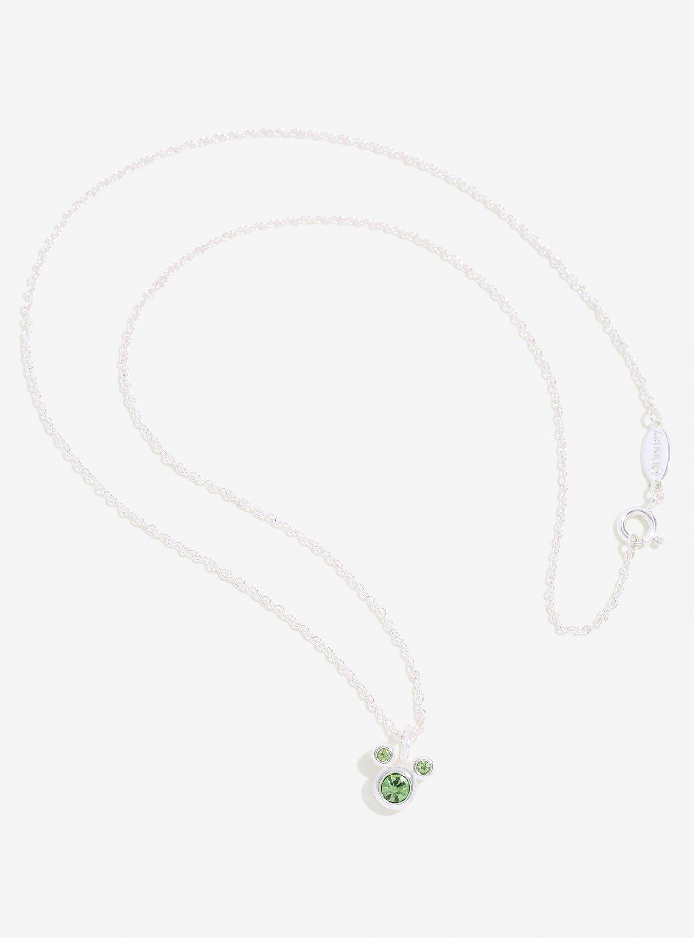 Disney Mickey Mouse August Peridot Birthstone Necklace, , alternate