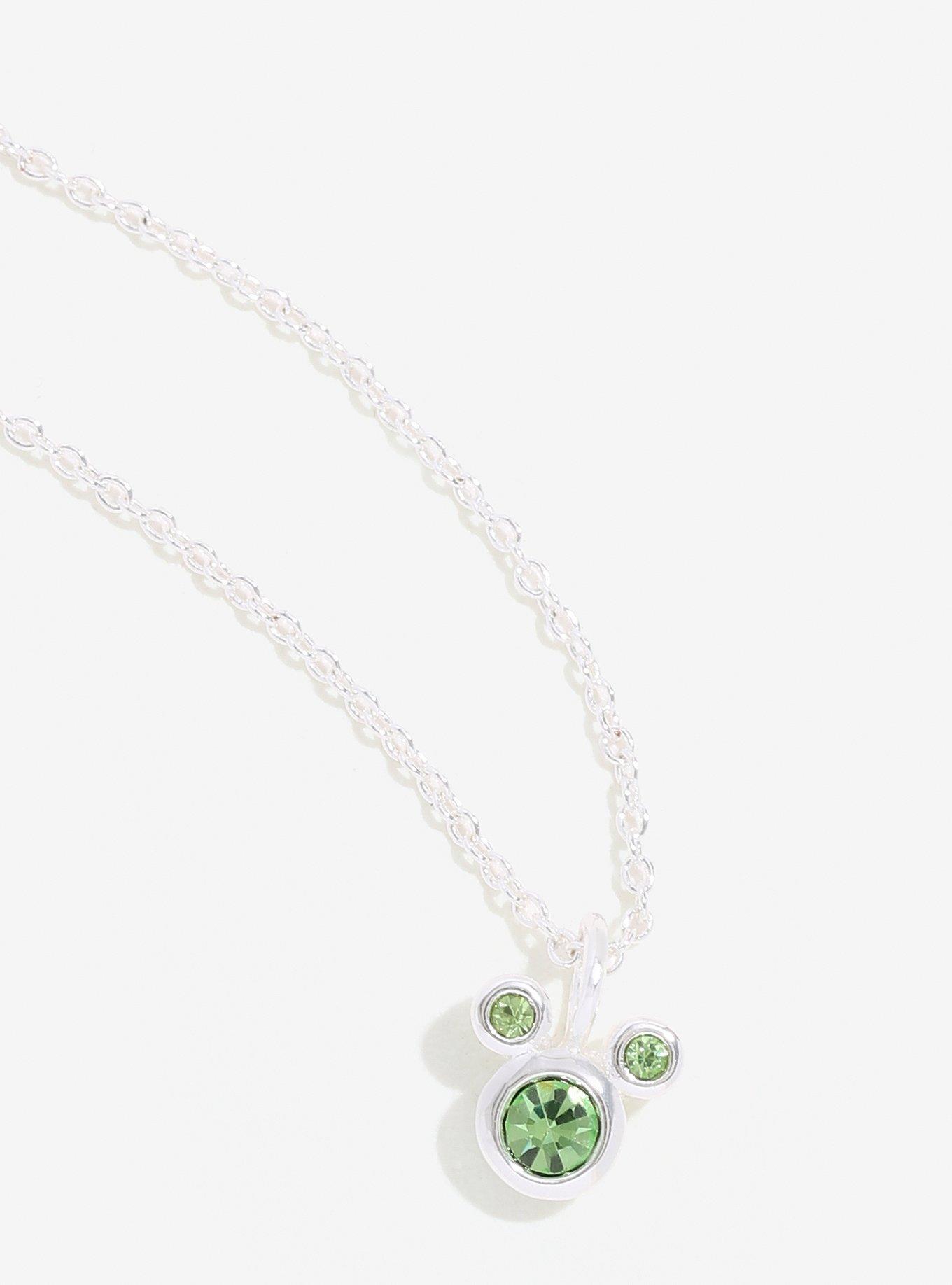 Disney Mickey Mouse August Peridot Birthstone Necklace, , alternate