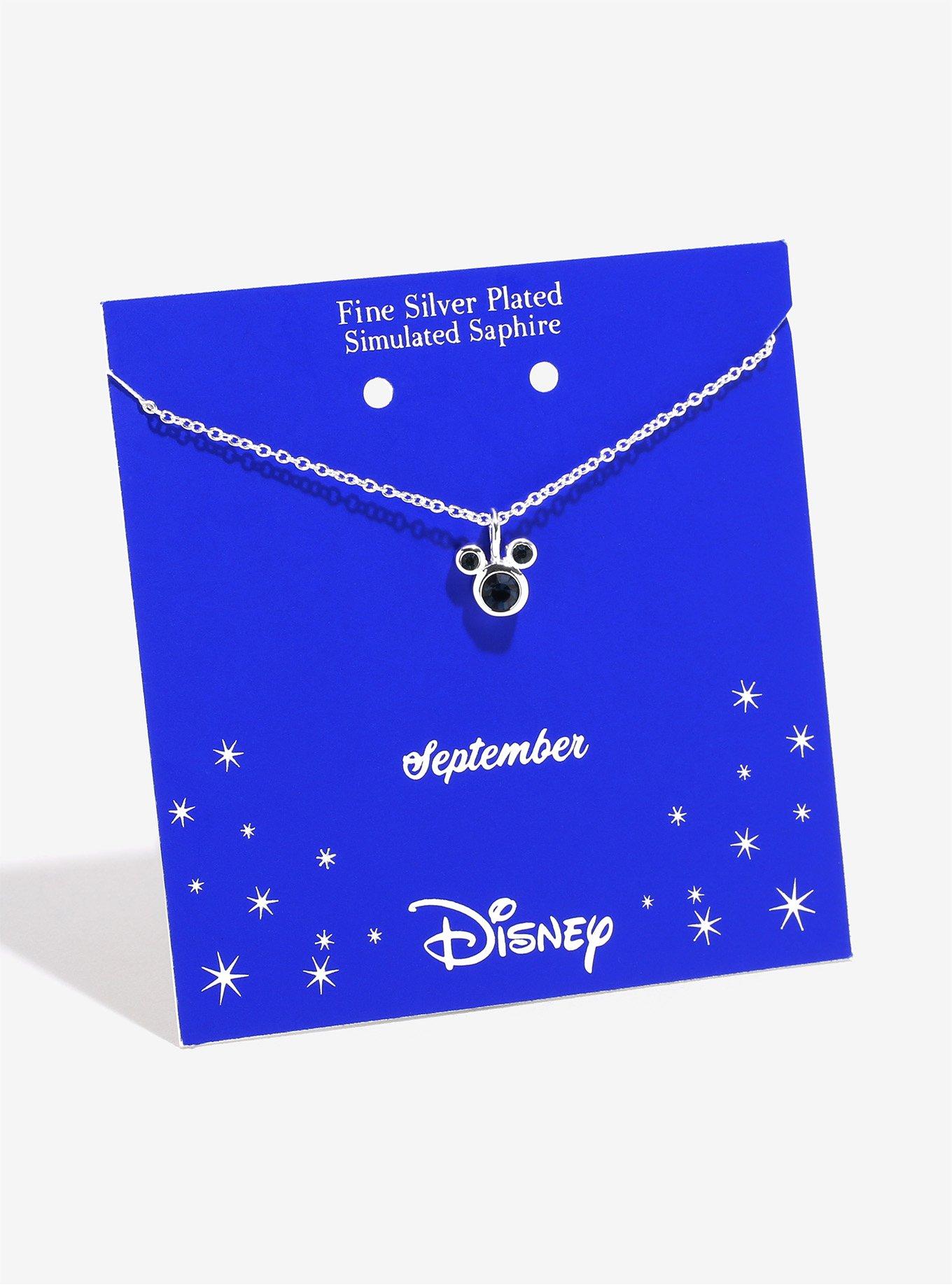 Disney Mickey Mouse September Sapphire Birthstone Necklace, , alternate
