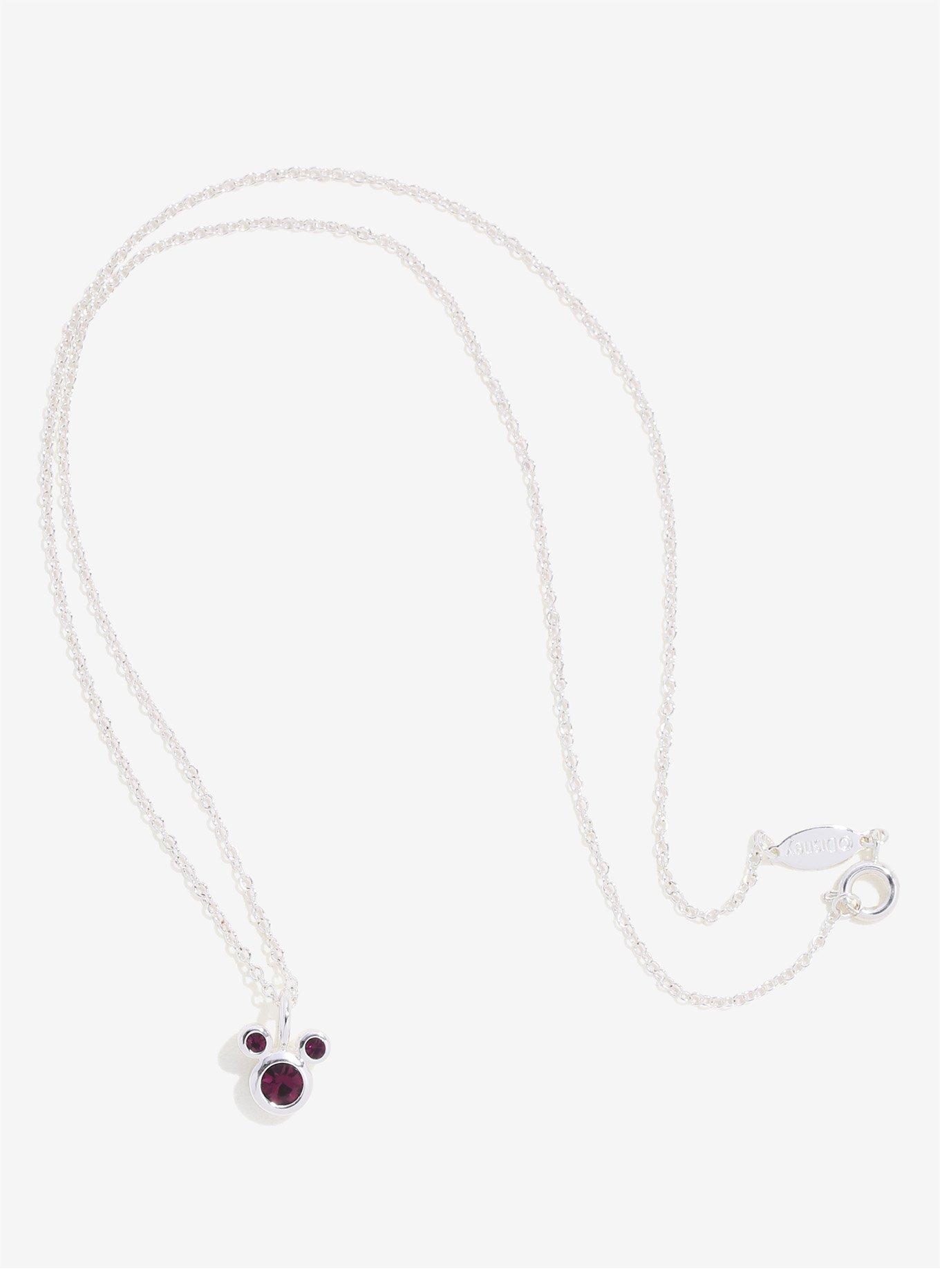 Disney Mickey Mouse December Light Sapphire Birthstone Necklace, , alternate