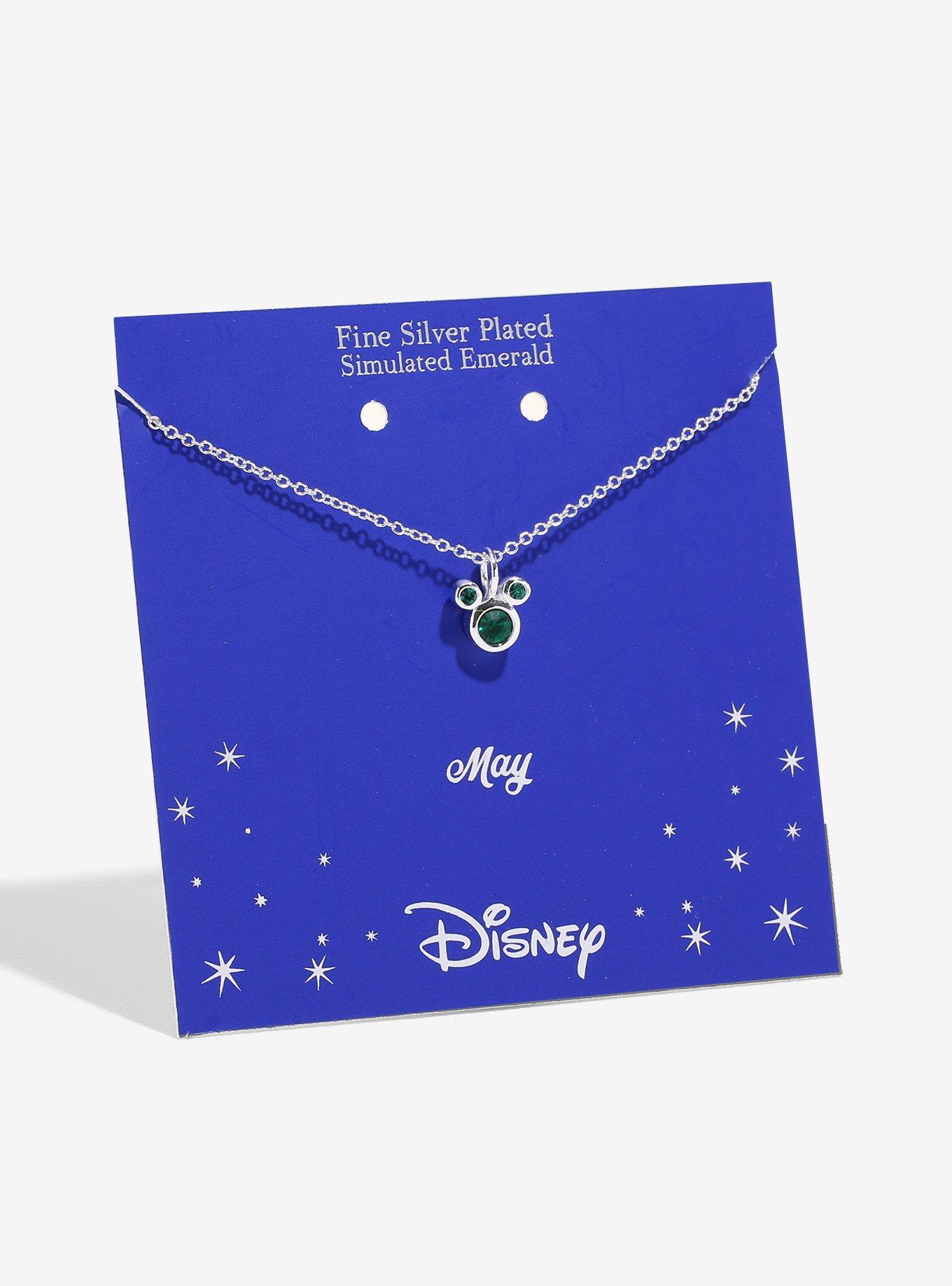 Disney Mickey Mouse May Emerald Birthstone Necklace, , alternate
