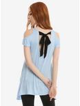 Disney Alice In Wonderland Always Curious Cold Shoulder Tie Back Top, , alternate