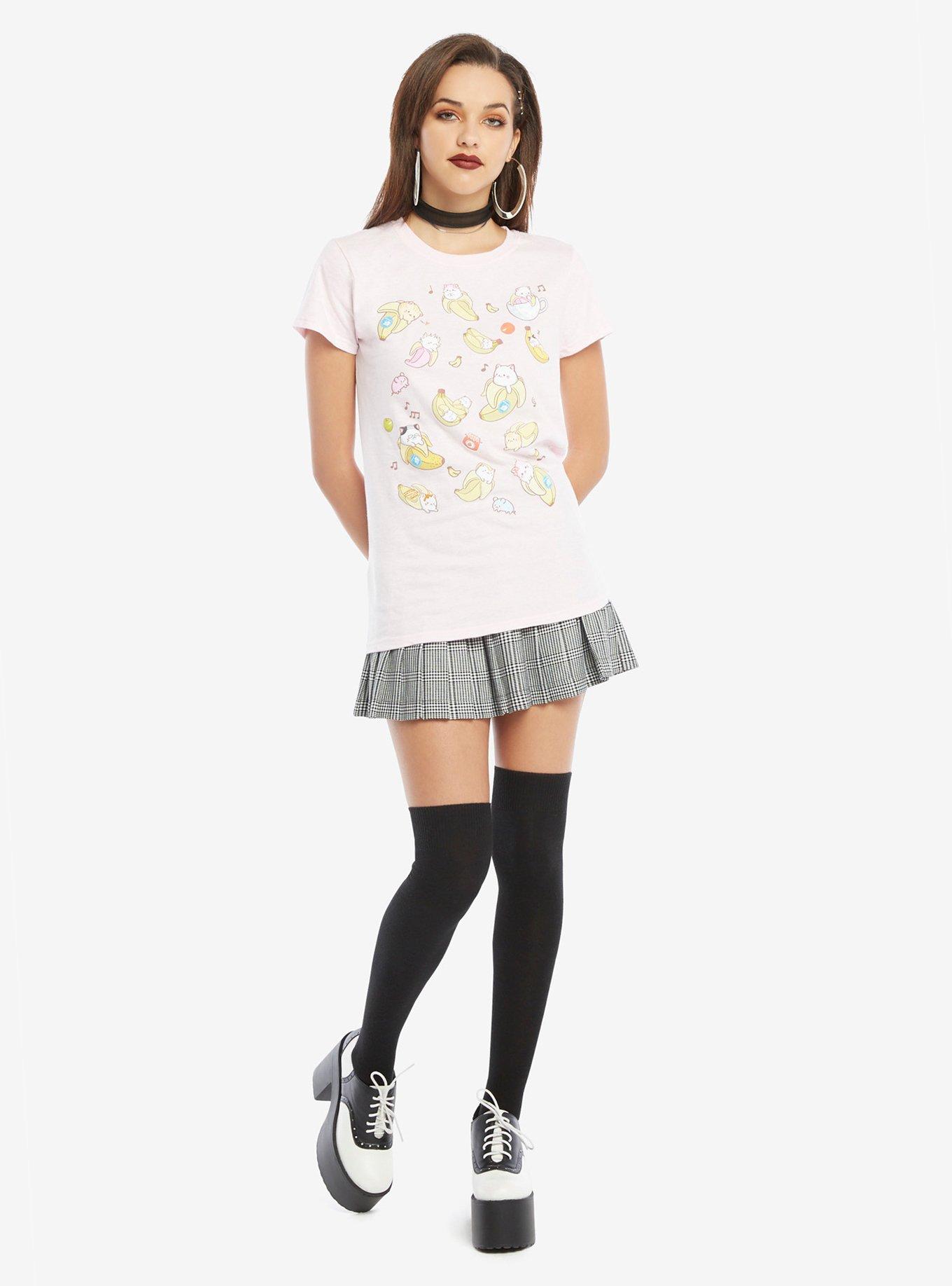 Bananya Toss Bananya Girls T-Shirt, LIGHT PINK, alternate