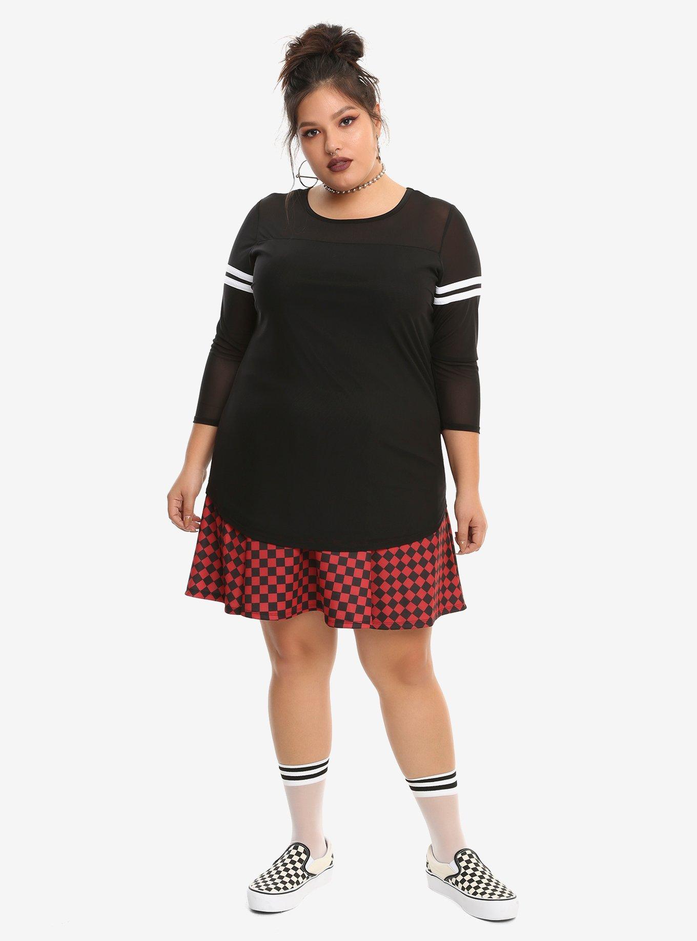 Mesh Athletic Tunic Plus Size, , alternate