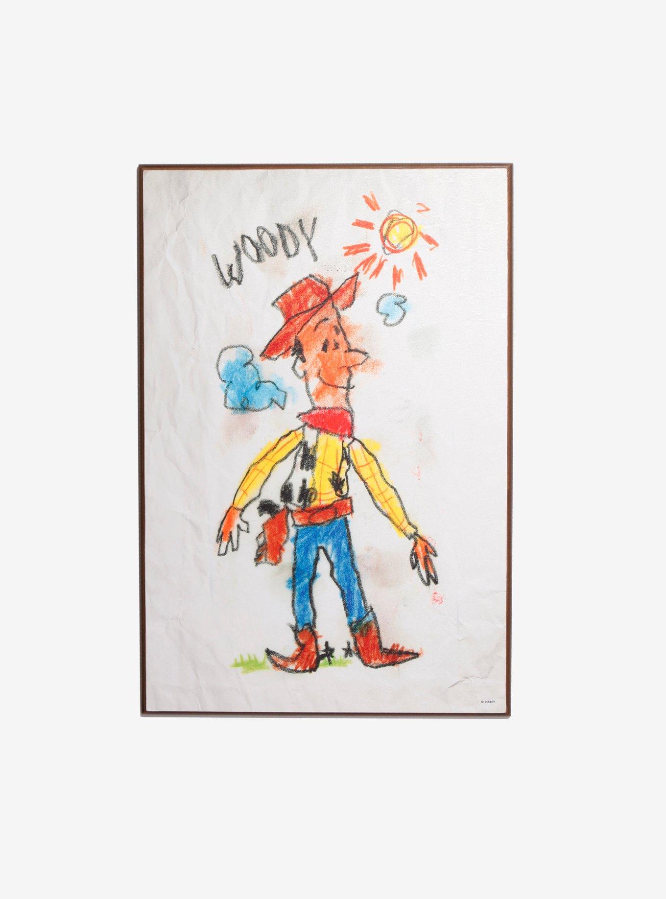 Disney Pixar Toy Story Woody Drawing Wood Wall Art, , alternate