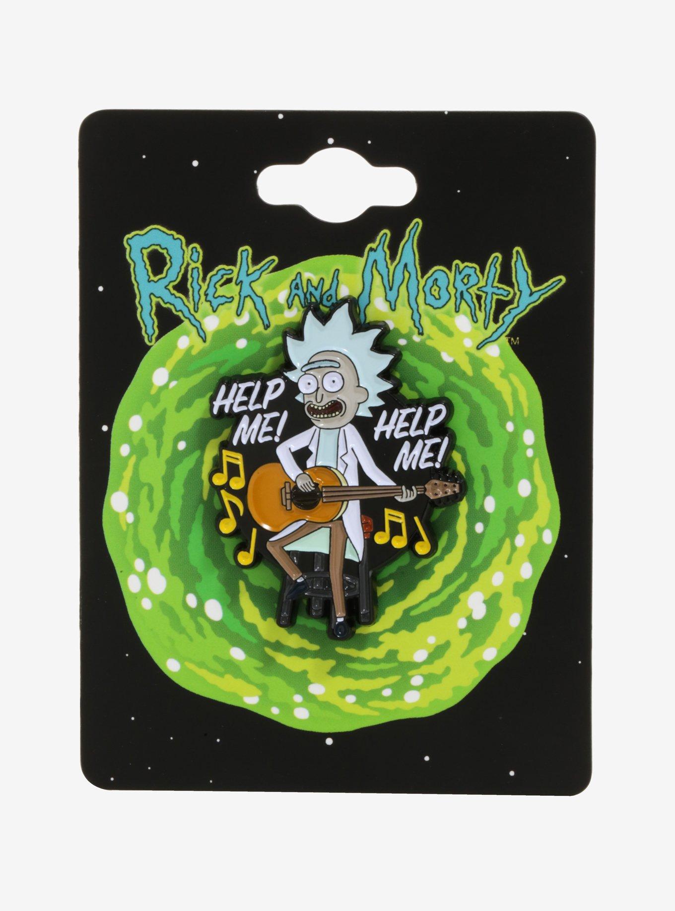 Rick And Morty Tiny Rick Guitar Enamel Pin, , alternate