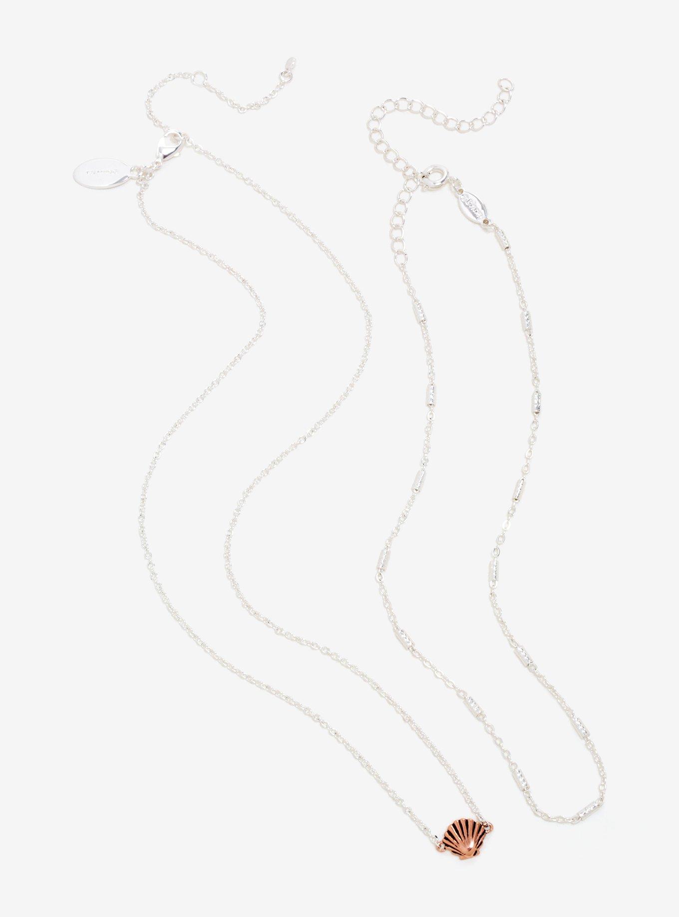 Disney The Little Mermaid Seashell Dainty Layering Necklaces, , alternate