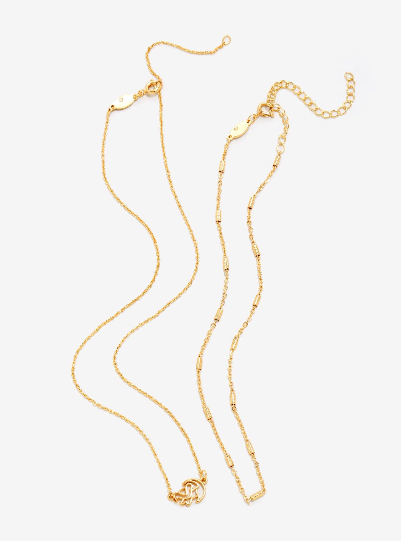 Disney The Lion King Simba Dainty Necklace Set, , alternate