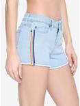 Blackheart Indigo Rainbow Stripe Shorts, , alternate