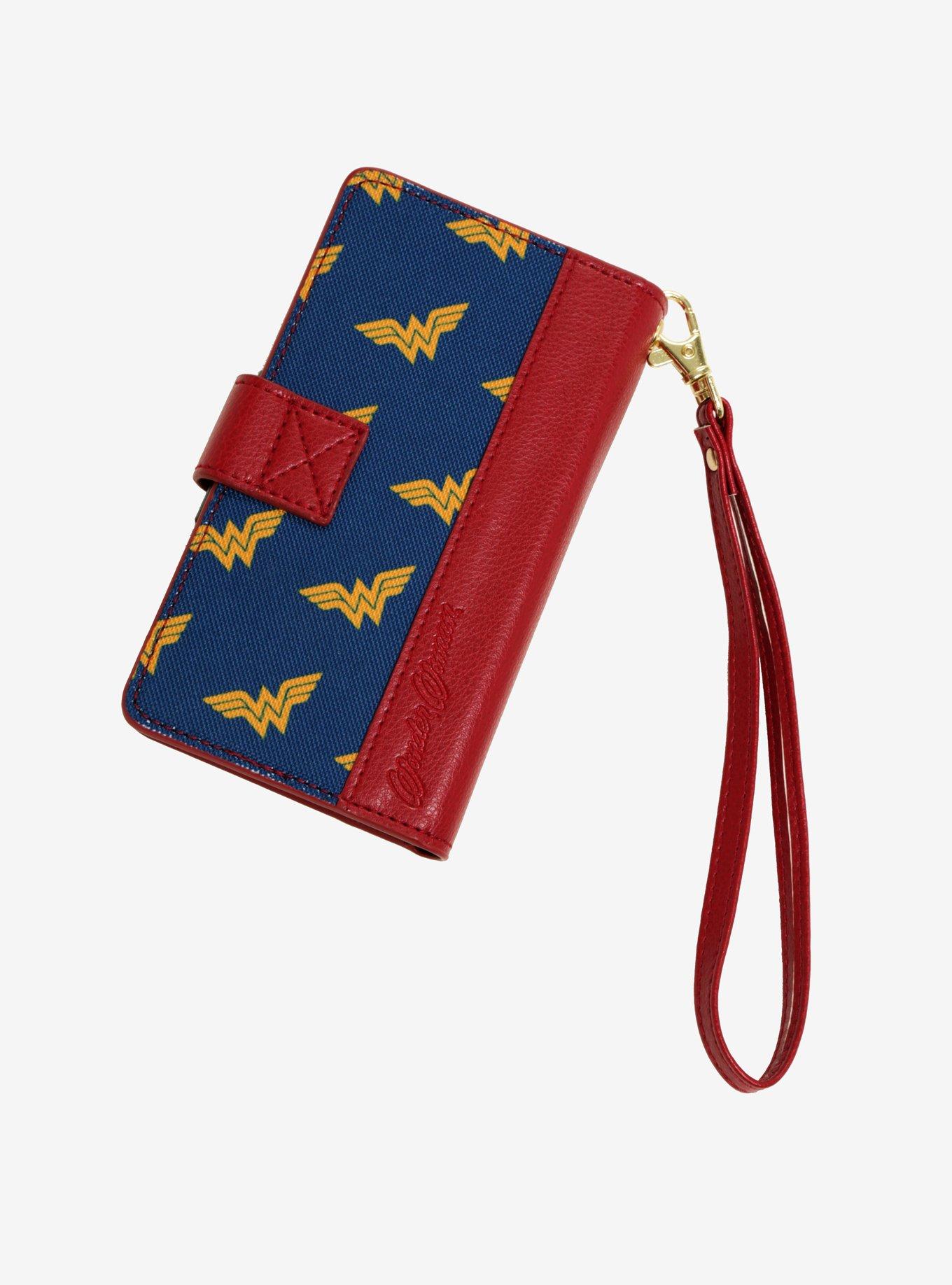 DC Comics Wonder Woman Gold Print Universal Phone Case Wallet - BoxLunch Exclusive, , alternate