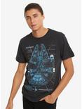 Star Wars Millennium Falcon Speckled T-Shirt, , alternate