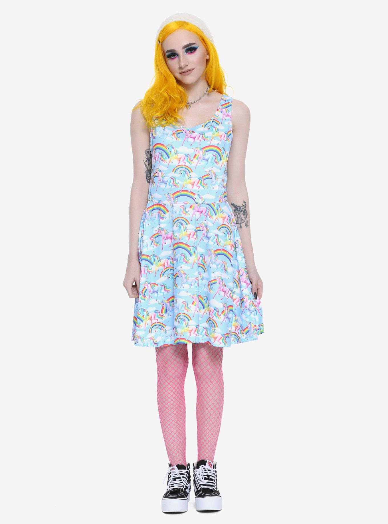 Lisa Frank Unicorn Rainbow Dress, , alternate