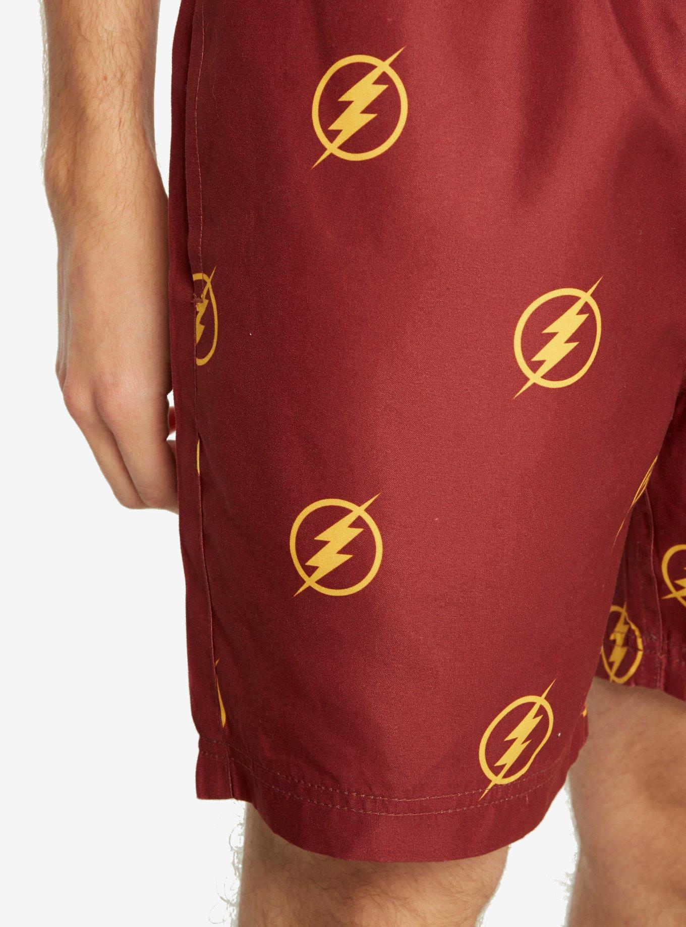DC Comics The Flash Swim Trunks, BURGUNDY, alternate