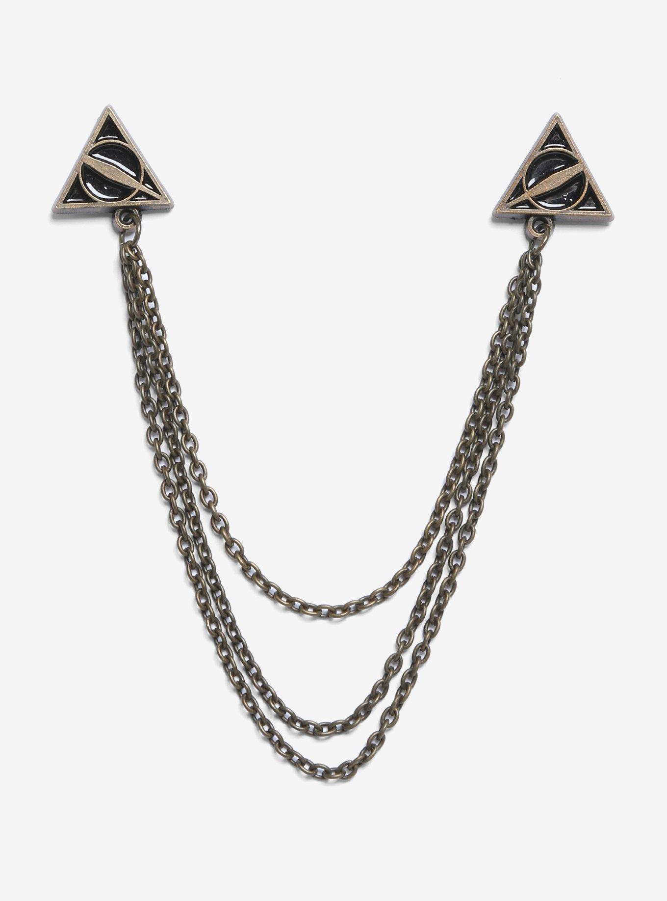 Harry Potter Deathly Hallows Collar Pins, , alternate